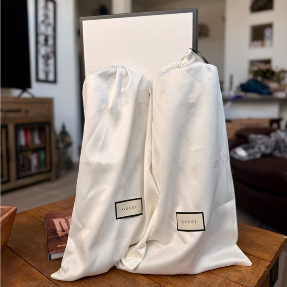 NWT GUCCI Zumi GG Monogram Tweed and Leather Knee-High Boots - Picture 10 of 10